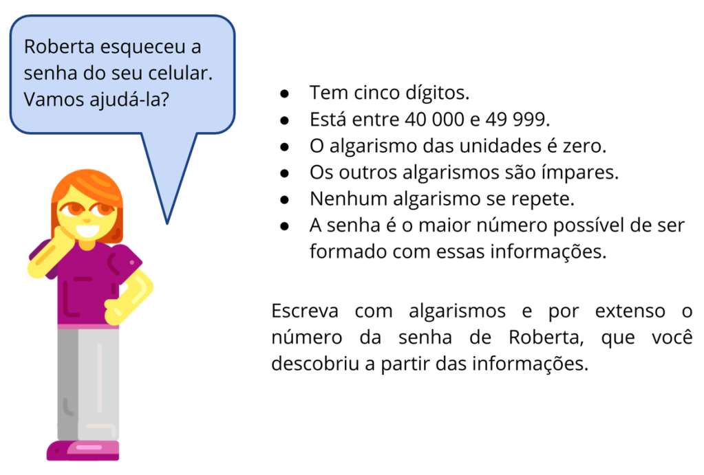 Atividade de matemática: Os algarismos - 4º ano - Acessaber